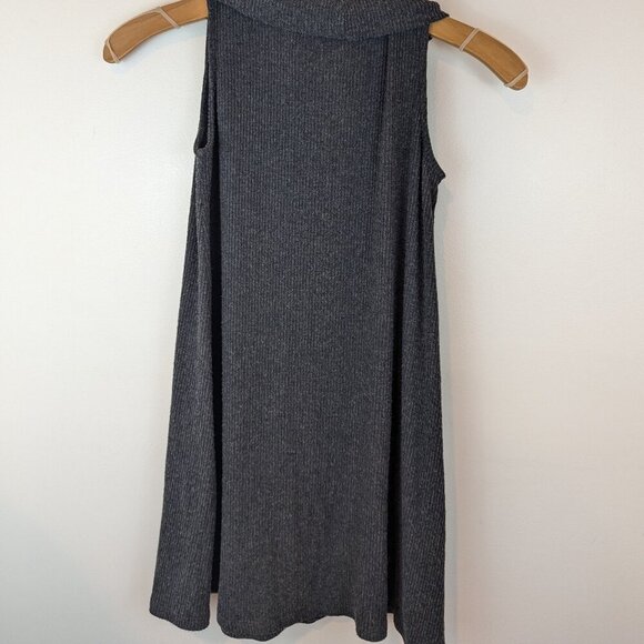 Michael Stars Mock Neck Sleeveless Ribbed Sweater Dress in Gray, Sz XS - Picture 4 of 6